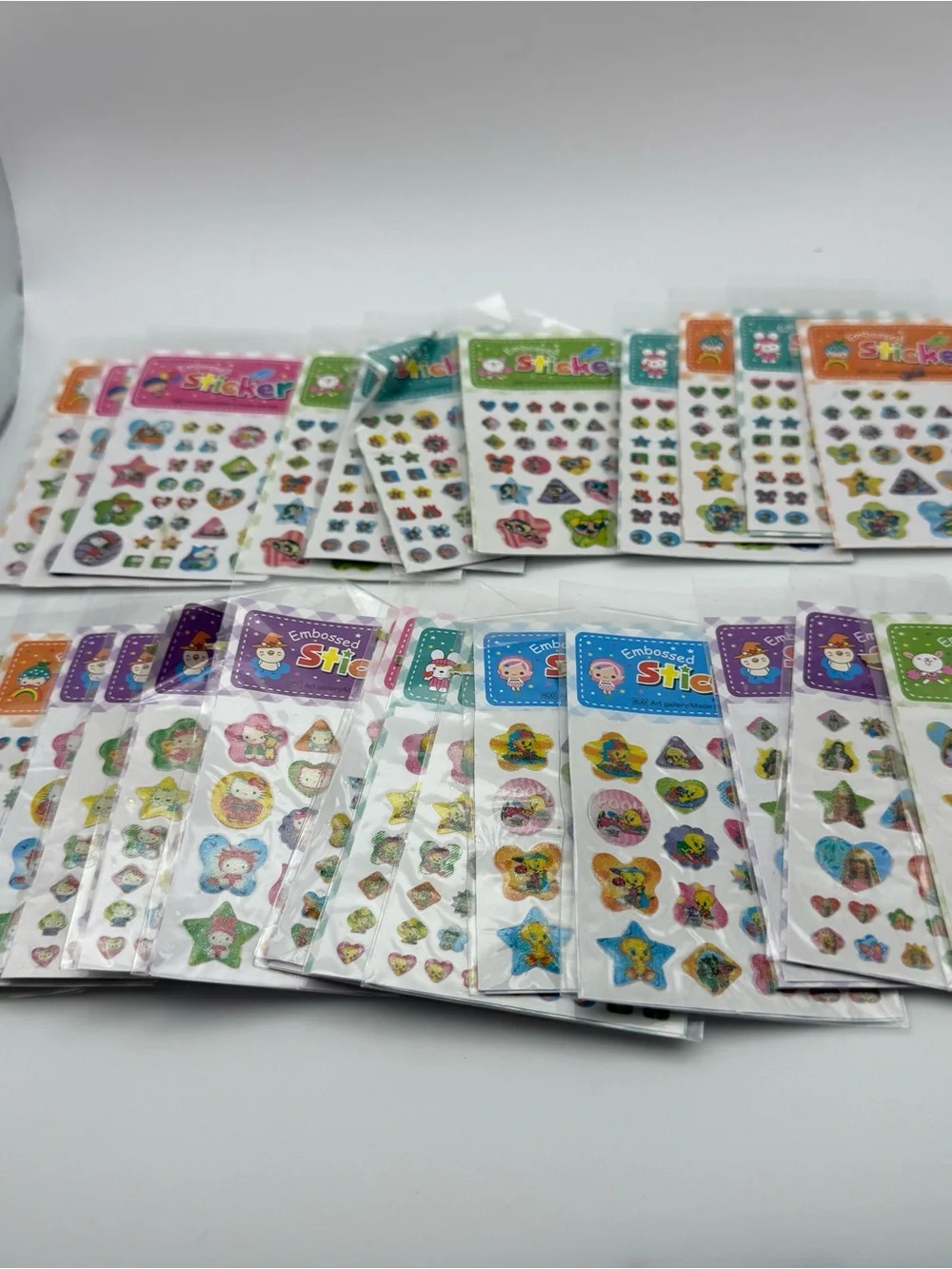 Assorted Embossed Sticker Sheets - Multicolor